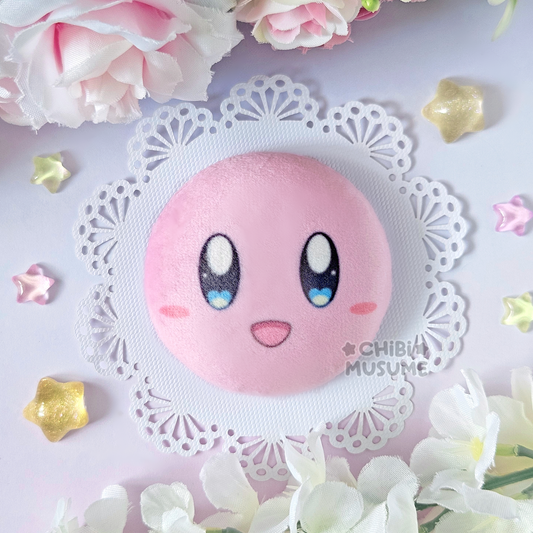 Pink Glutton Plush Button