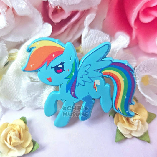 Rainbow Dyed Enamel Pin