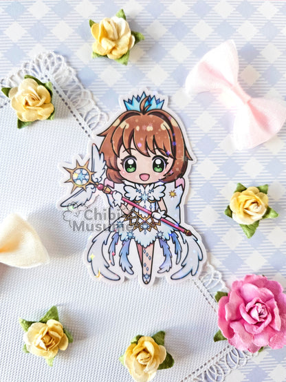 Clear Sakura Opening Dress Sticker