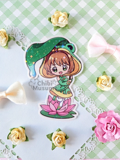 Frog Sakura Sticker