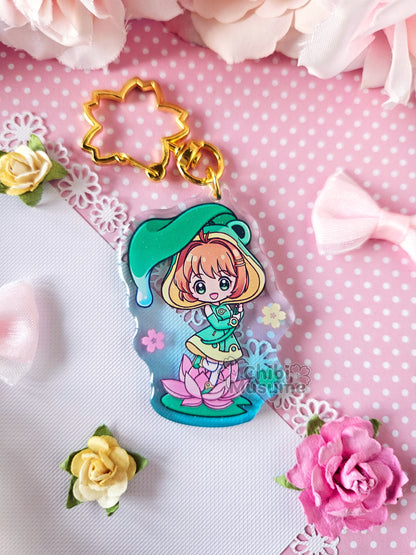 Frog Sakura Acrylic Charm