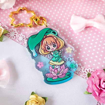Frog Sakura Acrylic Charm