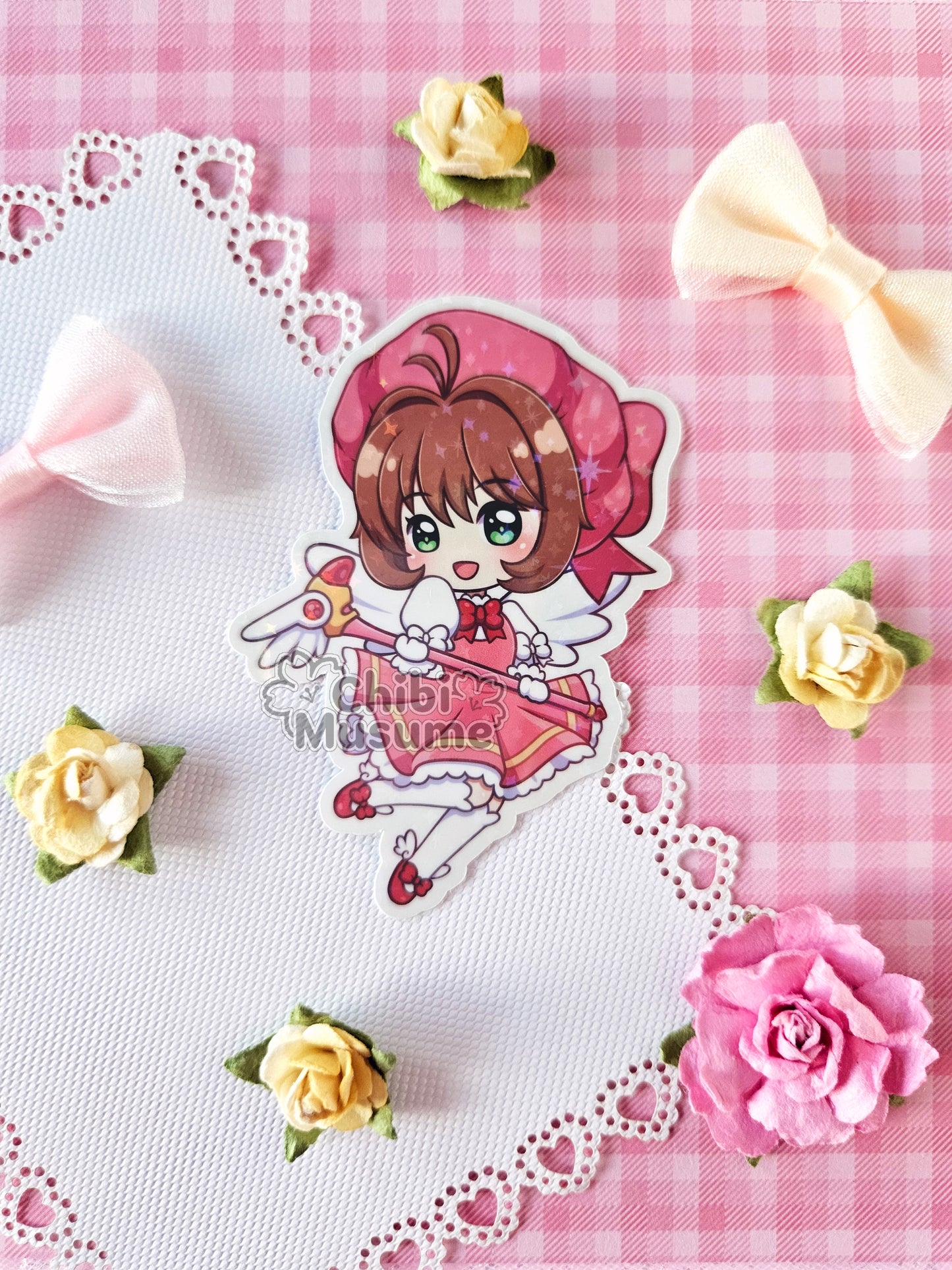 Pink Dress Sakura Sticker