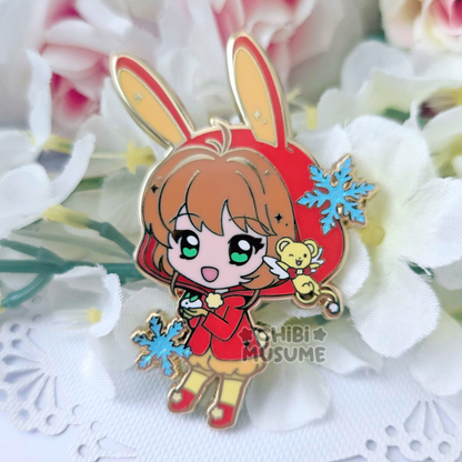 Snow Sakura Enamel Pin