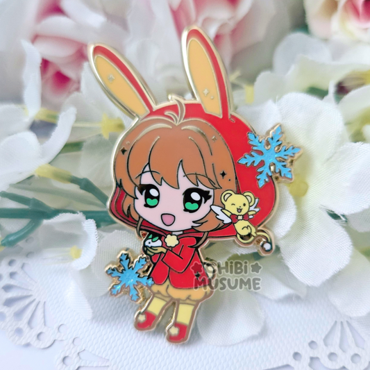 Snow Sakura Enamel Pin
