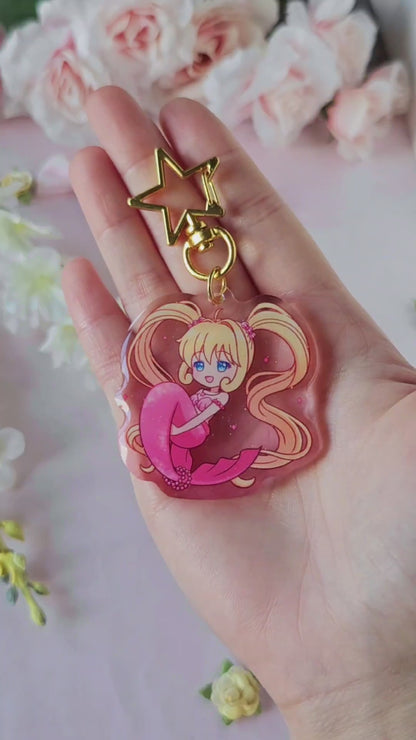 Mermaid Princess Acrylic Charms