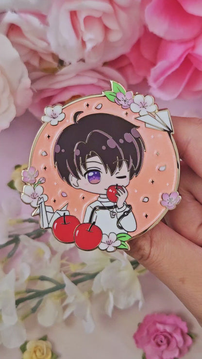 Cal Floral Frame Enamel Pin