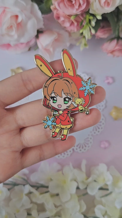 Snow Sakura Enamel Pin