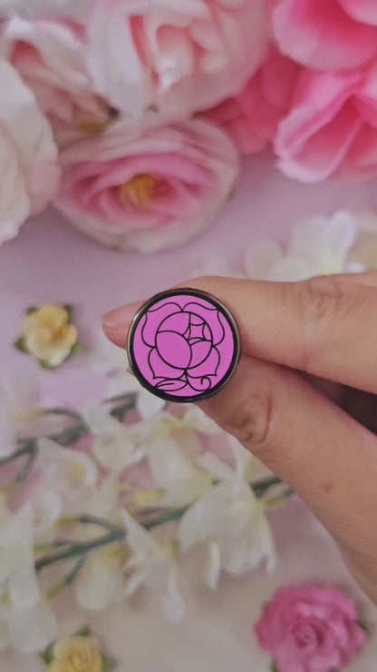 Rose Signet Mini Enamel Pin